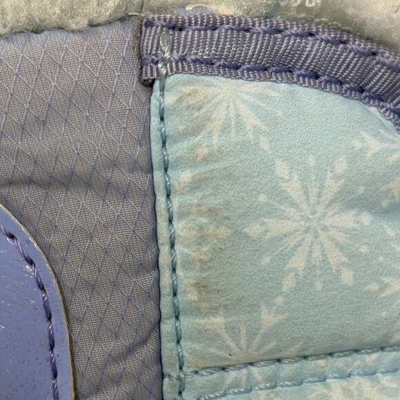 Sorel Disney Frozen Elsa Whitney girls winter boots blue 6 purple pre-worn snow - Picture 6 of 11